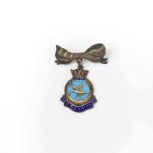 British, Post WWII-Korean War, Royal Navy HMS Snipe, Sterling Silver & Enamel Sweetheart Brooch