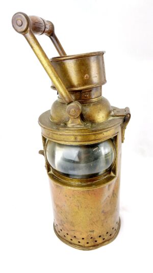 British, WW1, Brass Trinity House Pattern Ship’s Signalling Lamp by Eli Griffiths & Sons, Birmingham