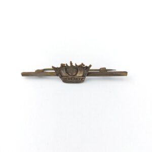 British, WW1 Era, Royal Navy Naval Crown Sweetheart Brooch, Silver