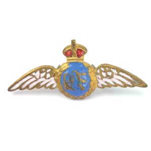 British, WW1-Interwar, RAF Sweetheart Pilots Wings, Lapel Badge, Enamelled, c.1918–1930s
