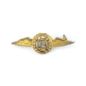 British, WW2, RAF Dental Branch Gilt Collar Badge, Winged “DB”