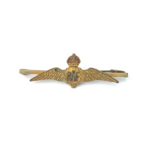 British, WW2, RAF Pilot's Wings, Sweetheart Brooch, Gilt Brass, Bar Style