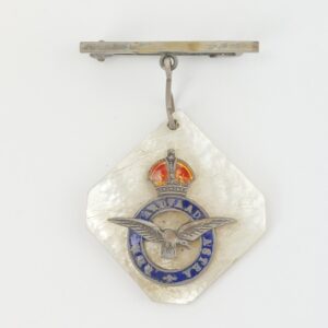 British, WW2, RAF Sweetheart Brooch, Mother-of-Pearl & Silver Bar