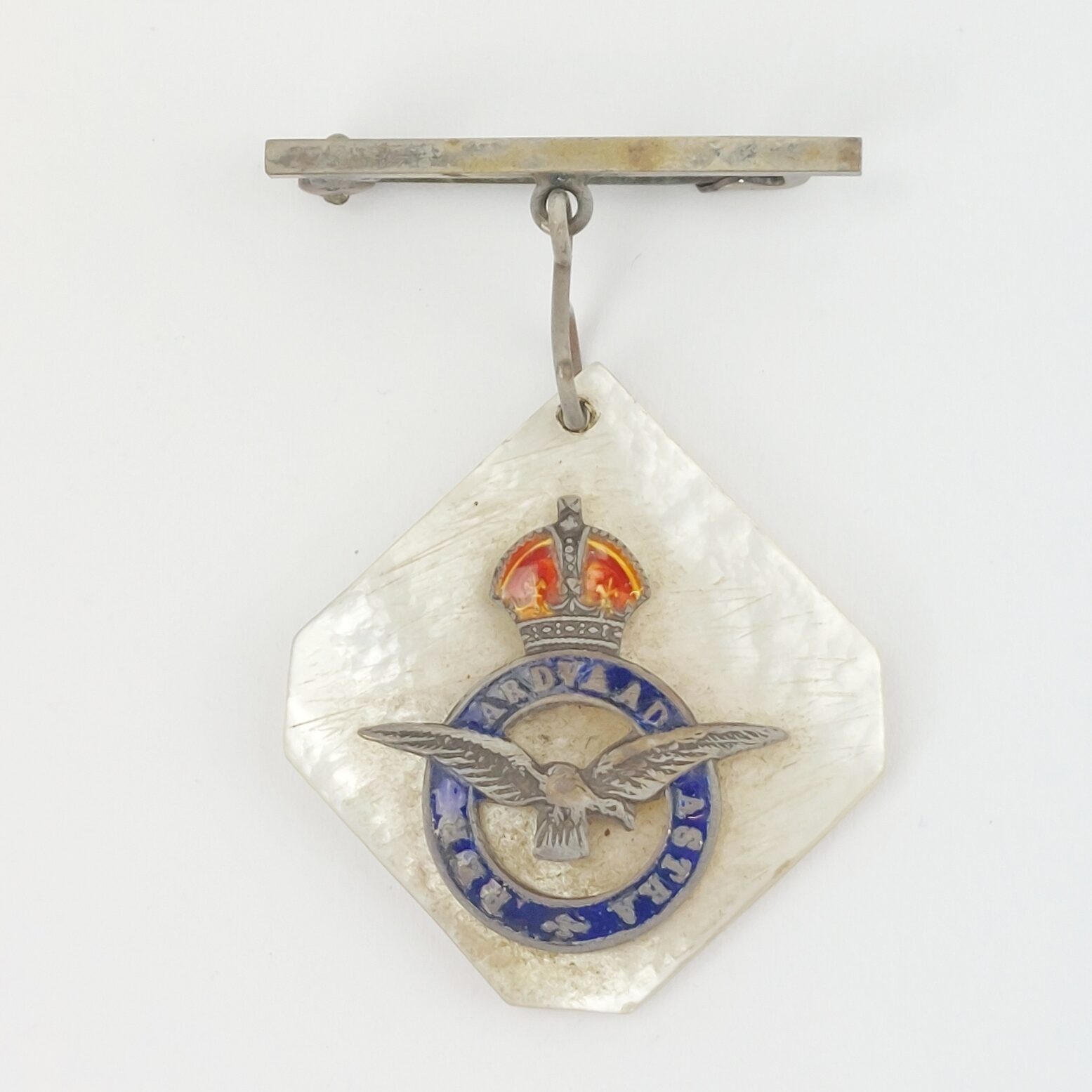 British, WW2, RAF Sweetheart Brooch, Mother-of-Pearl & Silver Bar