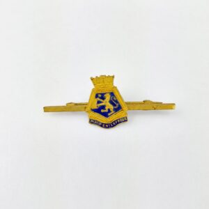 British, WW2, Royal Navy HMS Enterprise, Gilt & Enamel Sweetheart Brooch