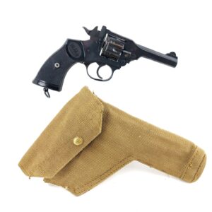 British, WW2, Webley & Scott Mark IV .38 Revolver, with 1943 Dated Webbing Holster, Deactivated