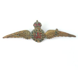 British, WWI-Early Interwar, RAF Sweetheart Brooch, Enamelled Wings