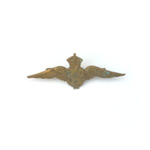British, WWI, RAF Pilot's Wings, Sweetheart Brooch, Gilt Brass Wings