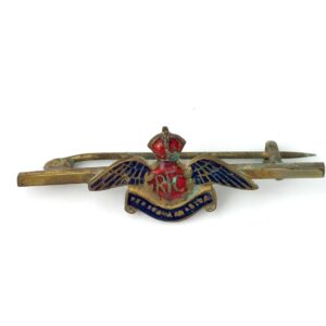 British, WWI, Royal Flying Corps (RFC) Pilot's Wings, Sweetheart Brooch, Enamelled