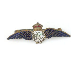 British, WWI, Royal Flying Corps (RFC) Sweetheart Brooch, Pilot's Wings, Gilt & Enamel