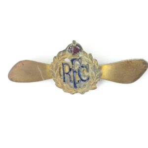 British, WWI, Royal Flying Corps (RFC) Sweetheart Brooch, Enamelled