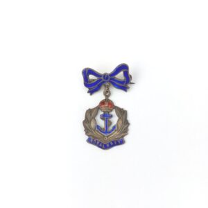 British, WWI, Royal Navy Sweetheart Brooch, Silver & Enamel, King’s Crown