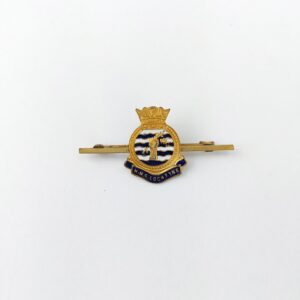 British, WWII-Cold War, Royal Navy HMS Loch Fyne Sweetheart Brooch, Enamel & Gilt