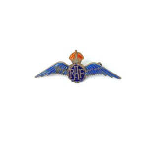 British, WWII, RAF Pilot's Wings, Sweetheart Brooch, Silver & Enamel
