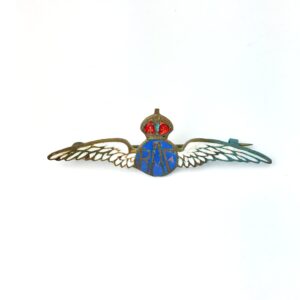 British, WWII, RAF Sweetheart Brooch, Enamel Pilot's Wings