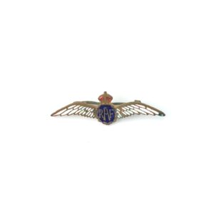 British, WWII, RAF Sweetheart Brooch, Enamelled Gilt Brass