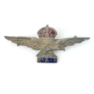 British, WWII, RAF Sweetheart Brooch, King’s Crown, Enamelled