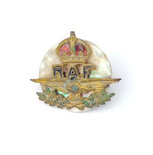 British, WWII, RAF Sweetheart Brooch, Mother-of-Pearl & Enamel