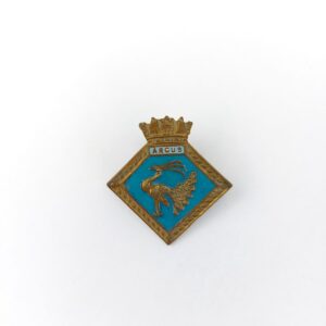 British, WWII, Royal Navy HMS Argus Sweetheart Brooch, Enamel and Gilt