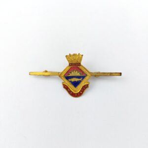 British, WWII, Royal Navy HMS Weston Sweetheart Brooch, Enamel & Gilt