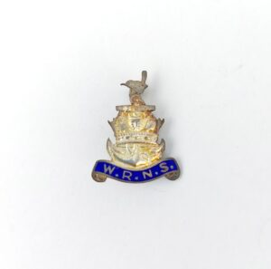 British, WW1-WWII, Women’s Royal Naval Service (WRNS), Sterling Silver & Enamel Sweetheart Brooch