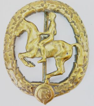 German, Third Reich, Bronze Reiterabzeichen (Horseman’s Badge, 3rd Class), L. Chr. Lauer Manufacture