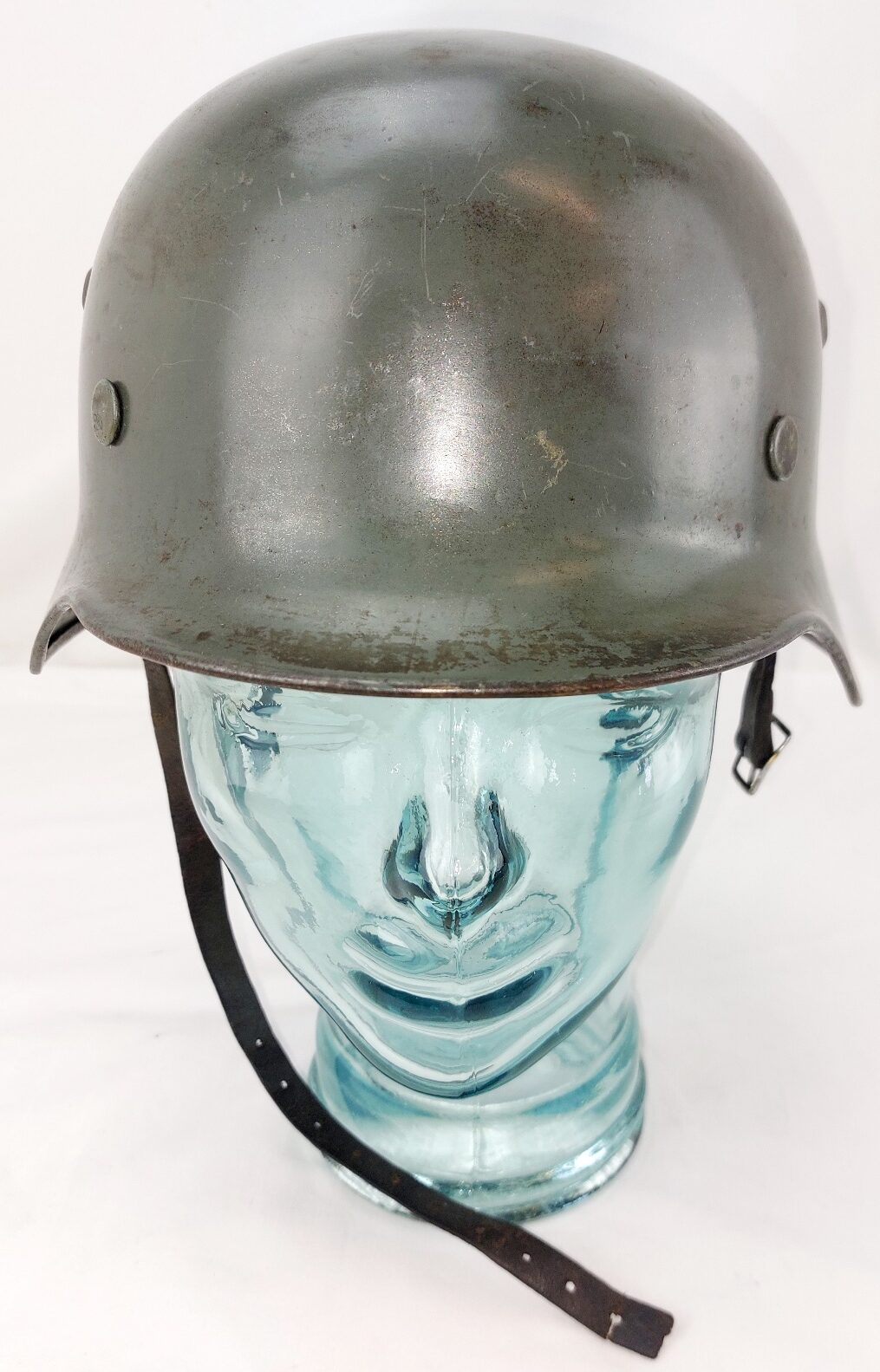 German, WW2, Rare SE64 M35 Double Decal Heer Helmet, Parade Finish, Lot 4208, Early 1937 Production with 1944 Reissue Liner