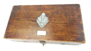 German, 1936, Presentation Motorsport Box, Named to Wolfgang Raeder — with 1935 Night-Orientation Rally Badge