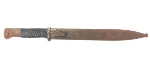 German, WW2, K98 Bayonet (M1884-98 3rd pattern) & Scabbard, by Ernst Pack & Söhne “cul”, Matching Numbers, Dated 1941, Waffenamt Marked