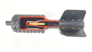 German, WWI, Granatenwerfer 16 Bomb, Sectioned Cutaway Mortar, Inert