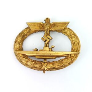 German, WWII, Kriegsmarine U-Boat War Badge, Made by Schwerin Berlin 68