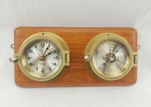 Plastimo Marine Ships Quartz Clock & Barometer