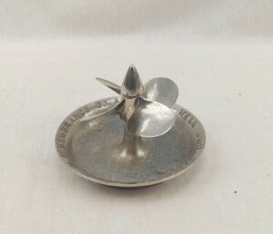 British, WW2 Era, Remembrance Ashtray with Marine Propeller, by Manganese Bronze & Brass Co. Ltd, London