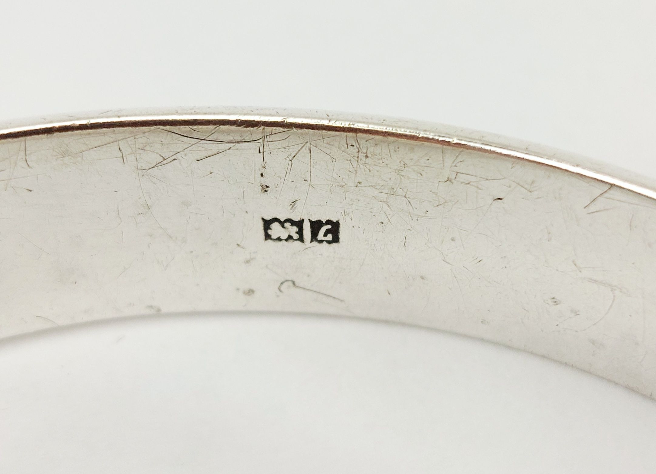 Sterling Silver Hinged Bangle Birmingham 1977 - Image 6