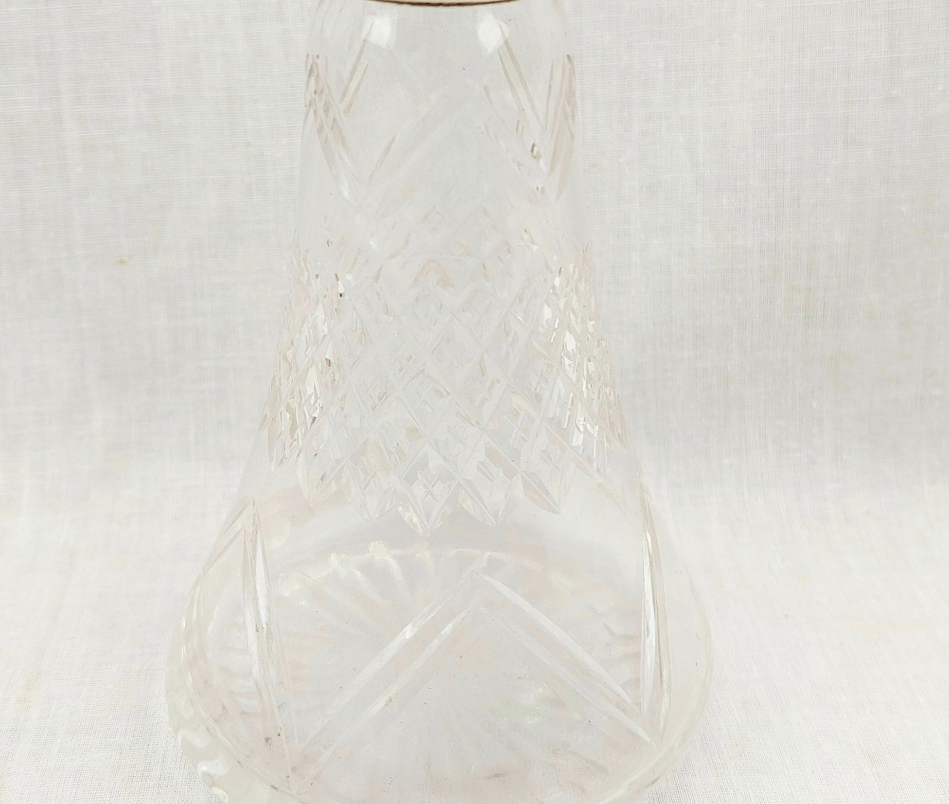 Large London 1922 Sterling Silver Mounted Perfume Bottle - Image 9