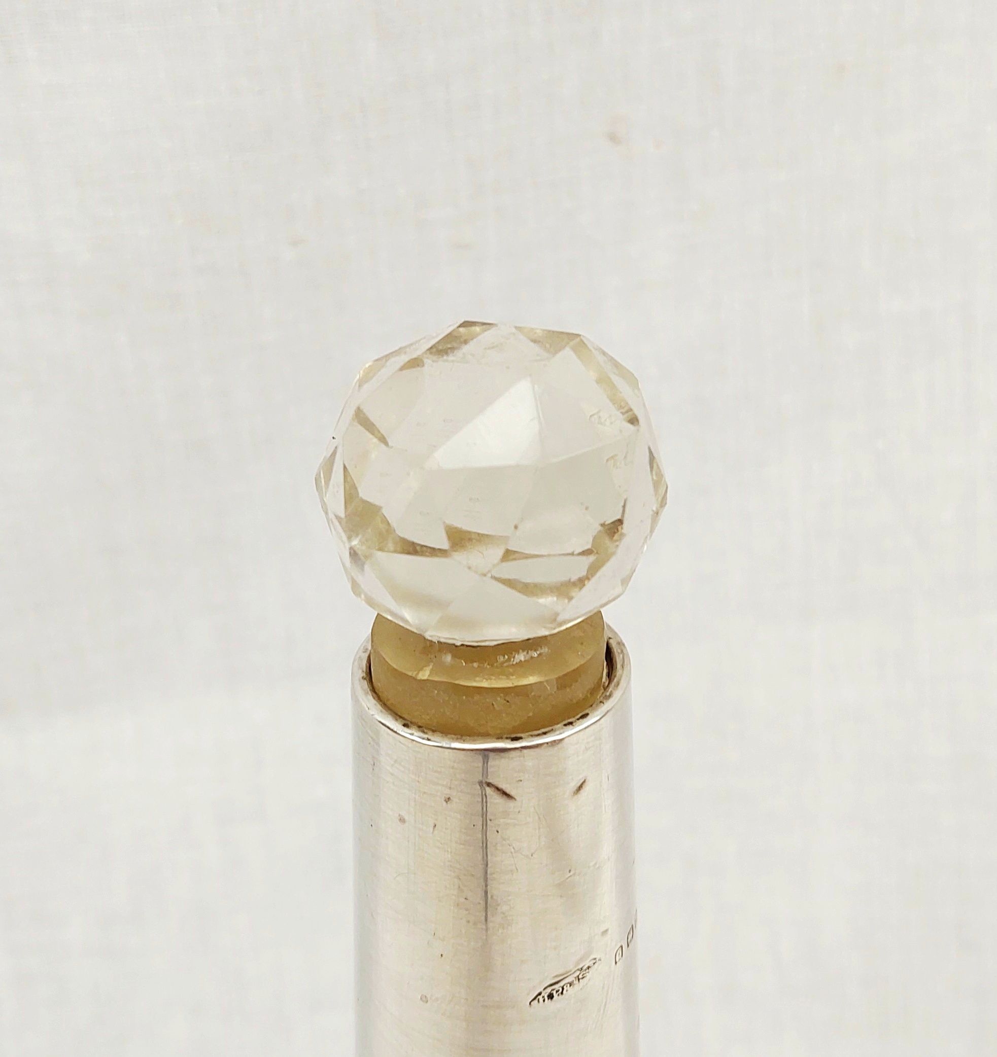 Large London 1922 Sterling Silver Mounted Perfume Bottle - Image 7