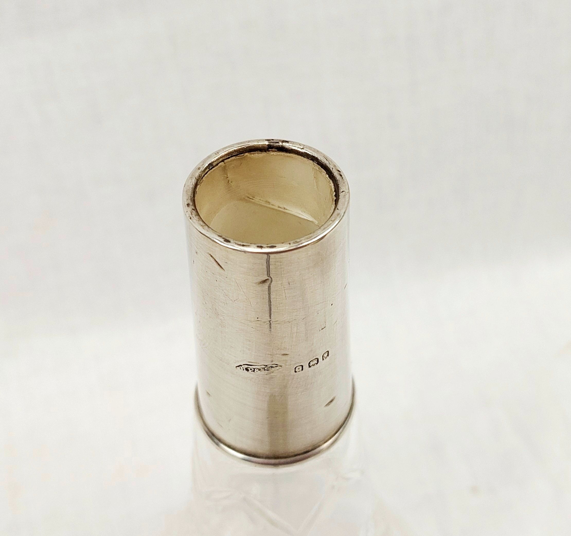 Large London 1922 Sterling Silver Mounted Perfume Bottle - Image 3