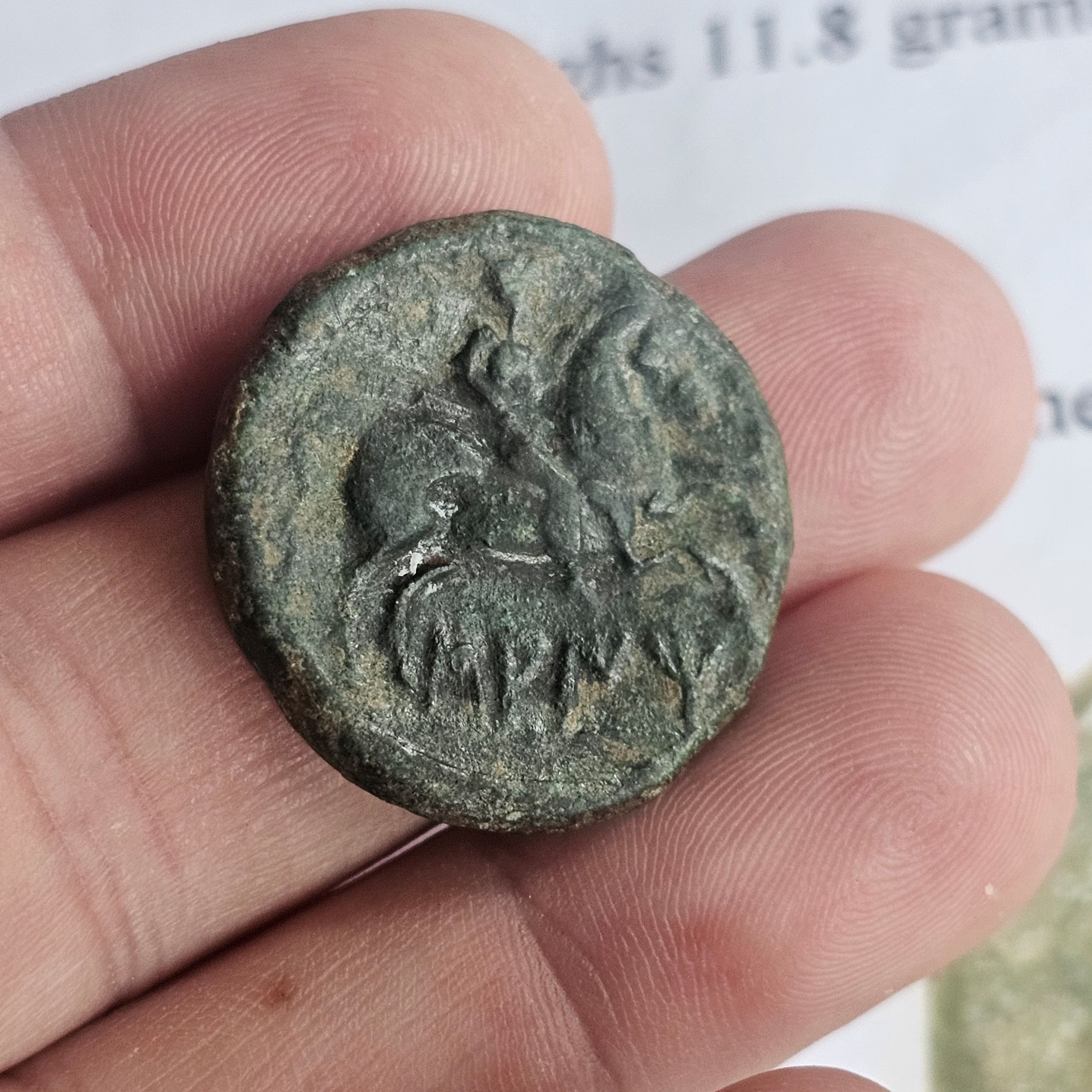 Circa 3rd-2nd Century BC Antique Celtibertian 'AS' Coin #4 - Image 5