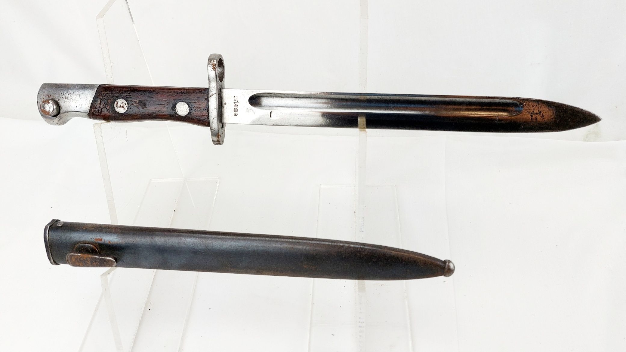Thai (Siam), 1903, Type 45 (R.S. 121) Mauser Bayonet, with Scabbard; Siamese Markings
