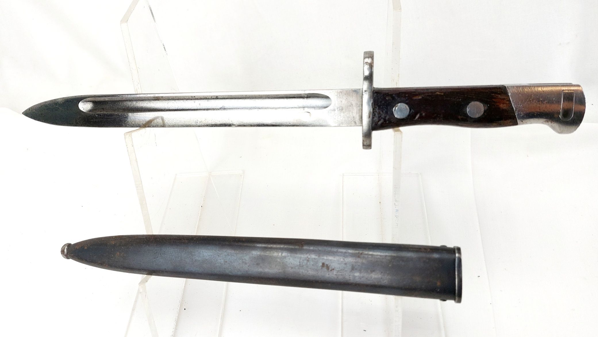 Thai (Siam), 1903, Type 45 (R.S. 121) Mauser Bayonet, with Scabbard; Siamese Markings - Image 3