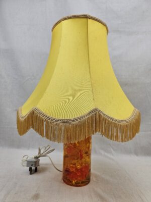 Vintage 1960s Lucite Fractal Resin Lamp