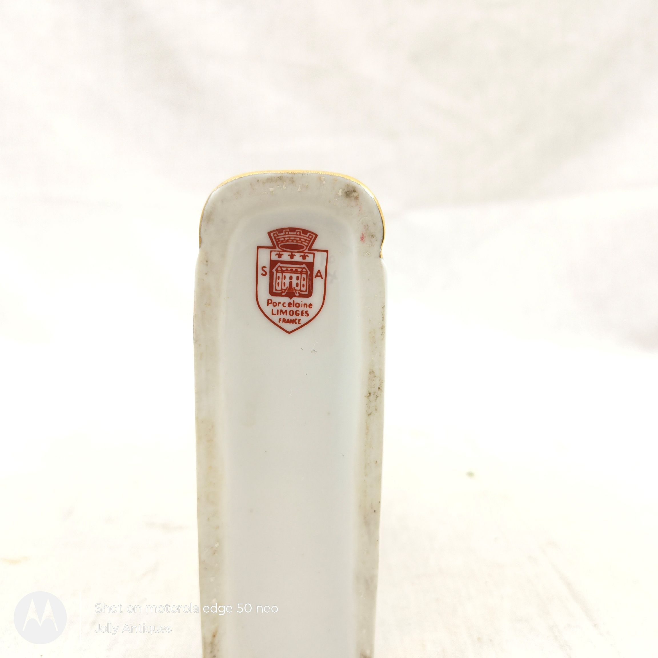 Vintage Ceramic Limoges Au Plaisir Des Dames Book Flask And Five Shots - Image 11
