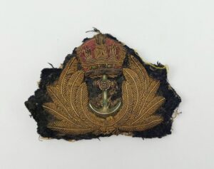 WW2 Royal Navy Officers Bullion Cap Badge