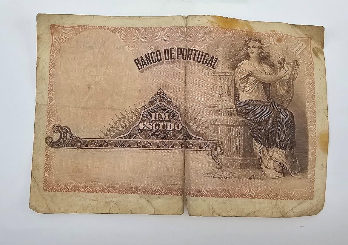 1917 Portugal 1 Escudo Banknote - Image 2