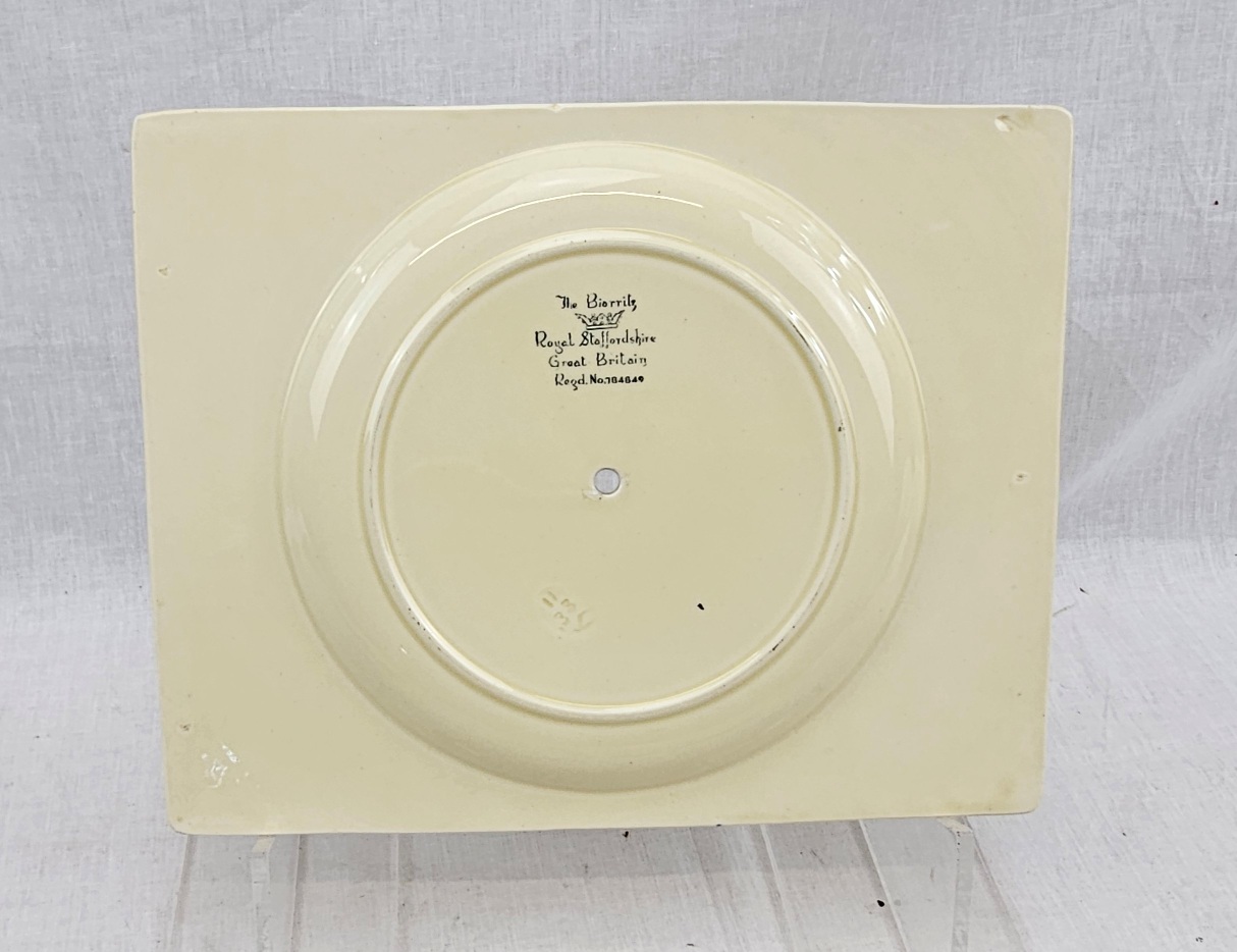 1930s Clarice Cliff Biarritz Cottage Rectangular Cake Stand Plate - Image 2