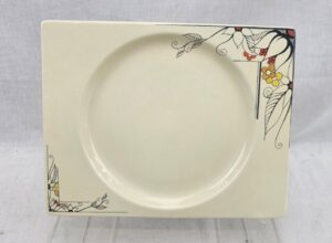 1930s Clarice Cliff Biarritz Grill Pattern Rectangular Plate