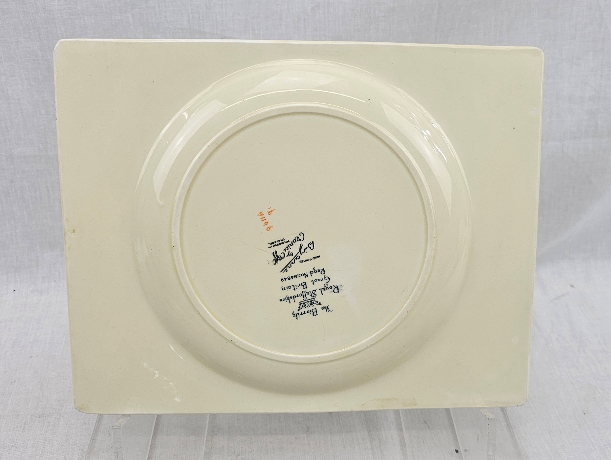 1930s Clarice Cliff Biarritz Grill Pattern Rectangular Plate - Image 2