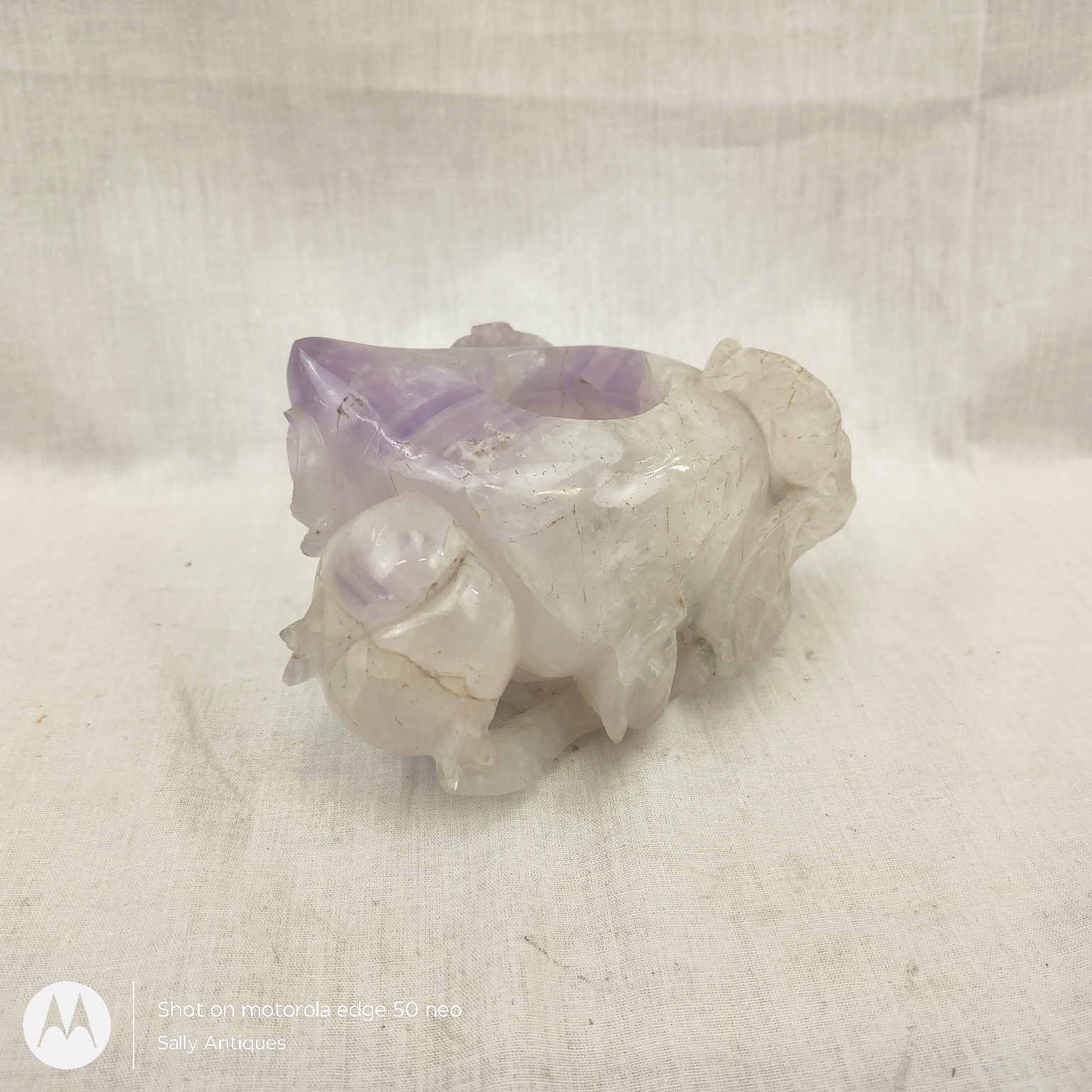 19th Century Chinese Rock Crystal Brush Washer