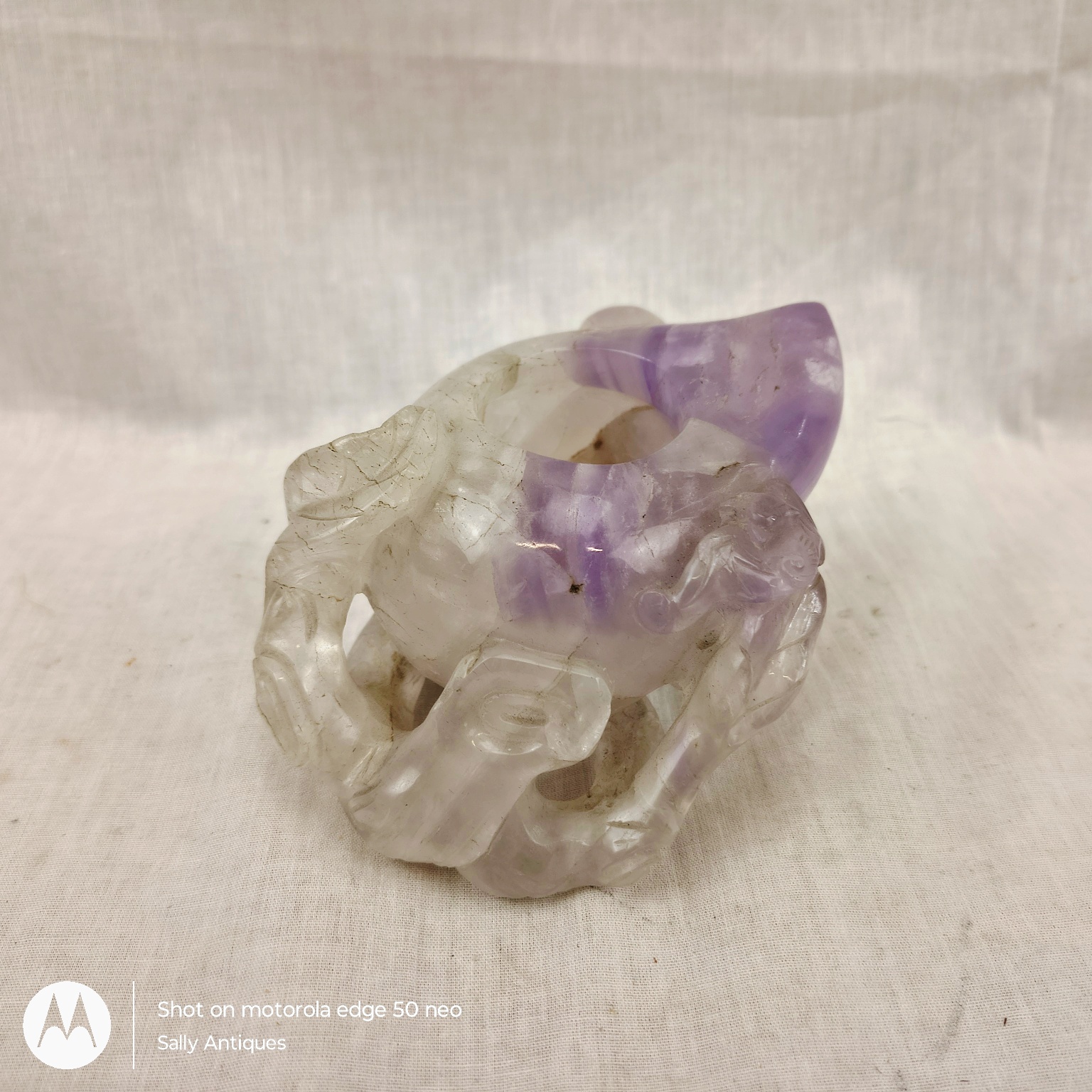 19th Century Chinese Rock Crystal Brush Washer - Image 3
