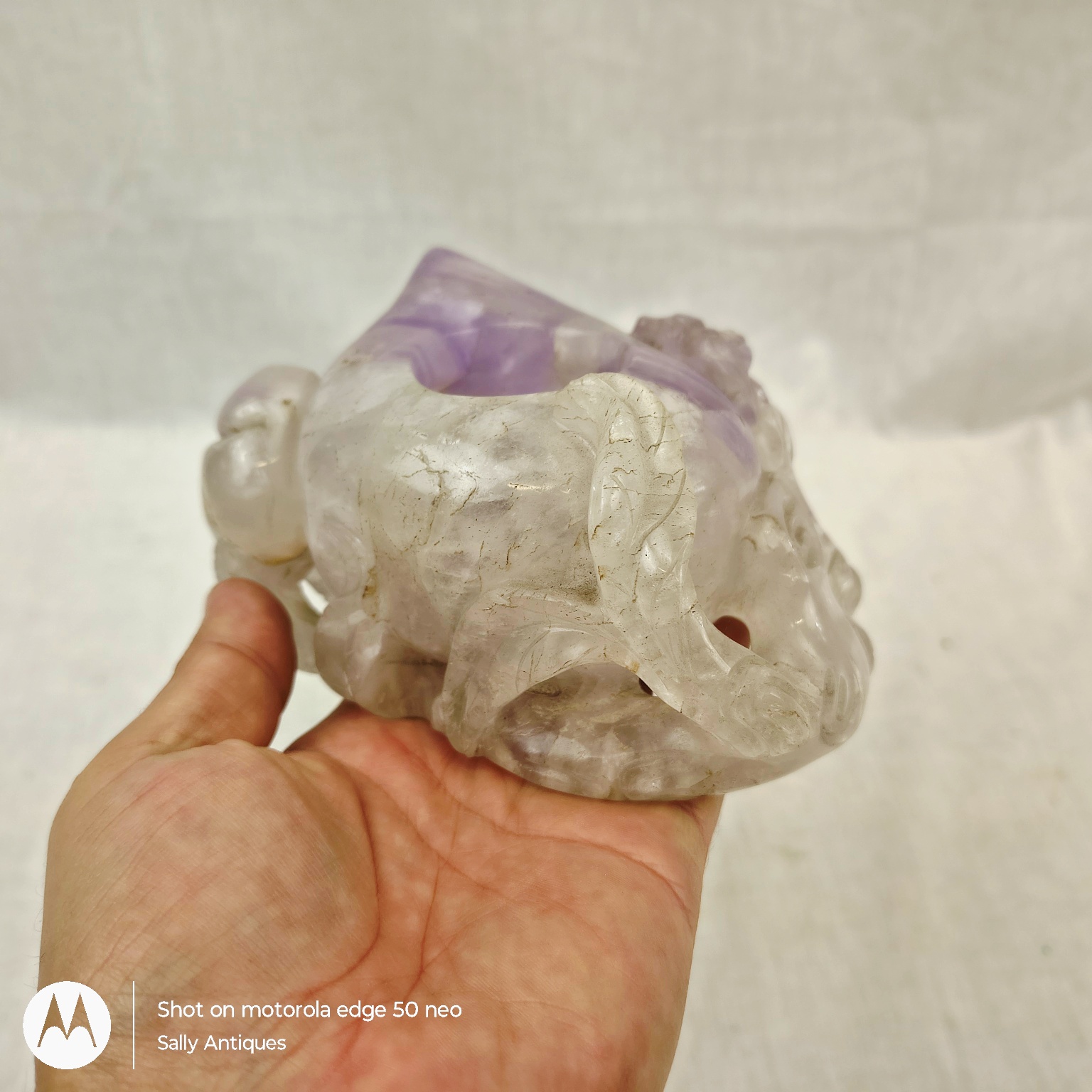 19th Century Chinese Rock Crystal Brush Washer - Image 5